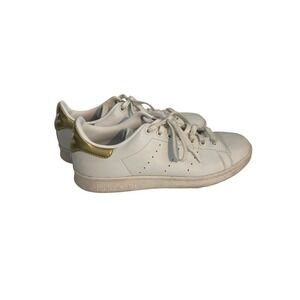 Adidas Stan Smith White Gold Leather Casual Sneakers‎ Shoes Size 9 Streetwear